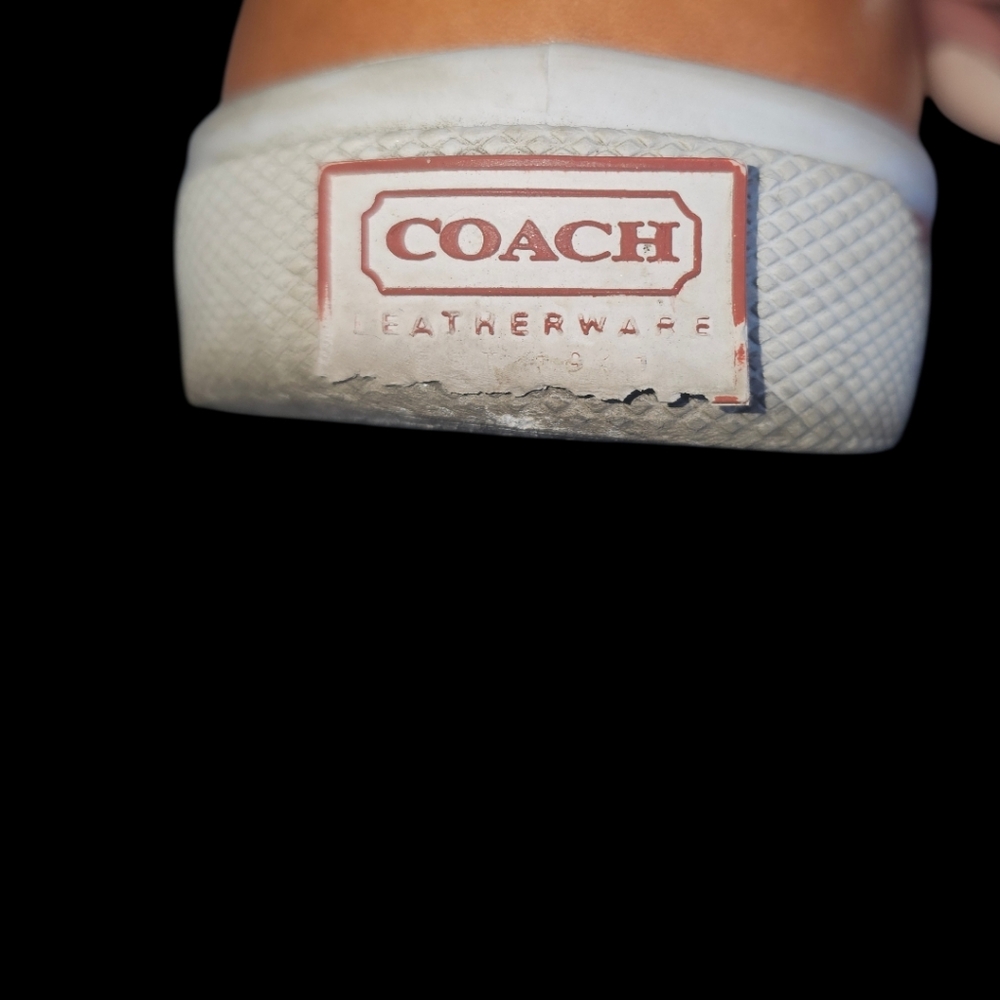 Coach Tan and Brown Signature Canvas Sneakers - Picture 10 of 12